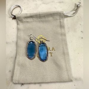 Kendra Scott Elle earrings.  Periwinkle cats eye.